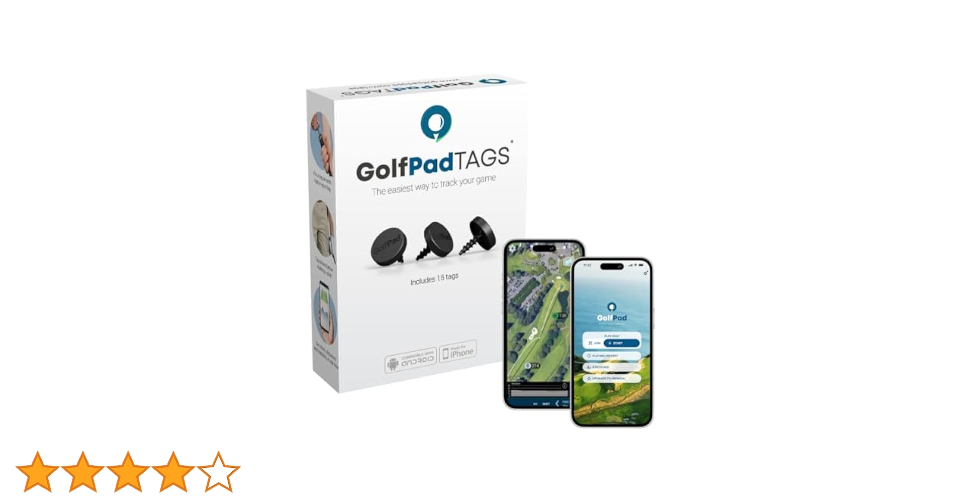 GolfPad TAGS ゴルフパッド タグ 15個セット Golf Pad Tags - Powered by Golf Pad GPS